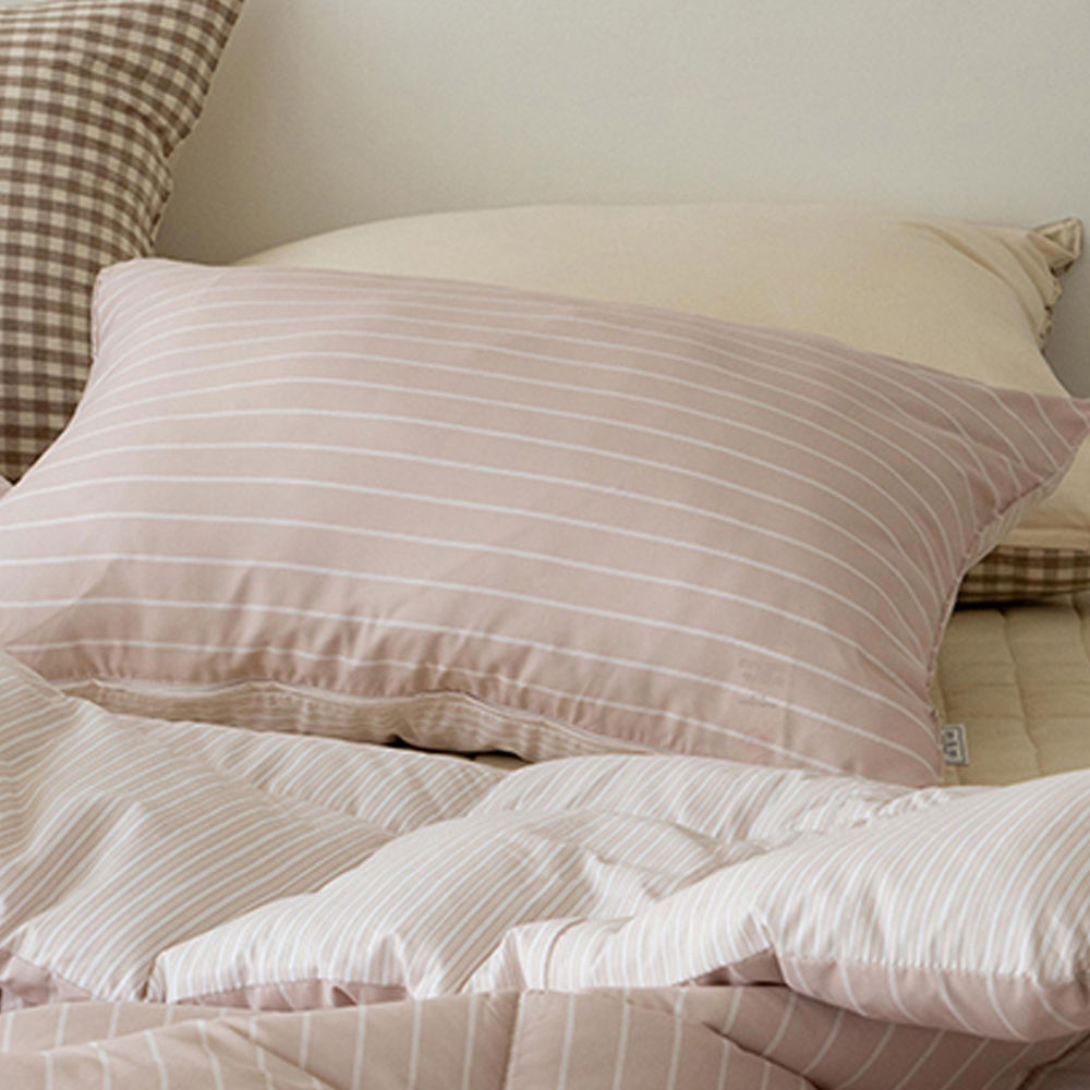 해피니 어반라인 베개커버 50x70cm (베이지) (베개솜 별매)