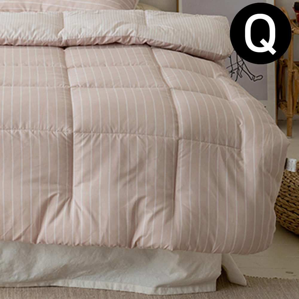 해피니 어반라인 차렵이불 퀸 Q (베이지)