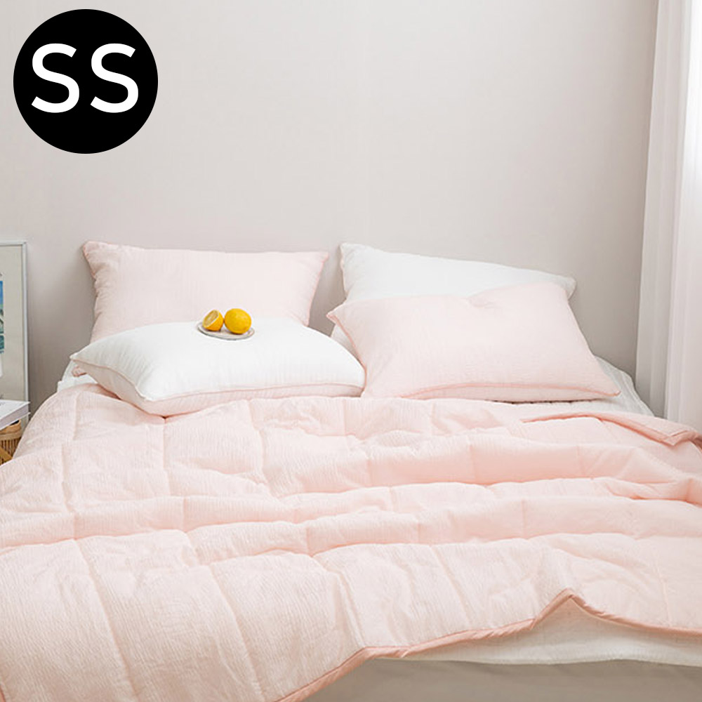 해피니 아이싱 스노우리플 여름 간절기 이불 베개커버세트 슈퍼싱글 SS (핑크) (베개솜 별매)