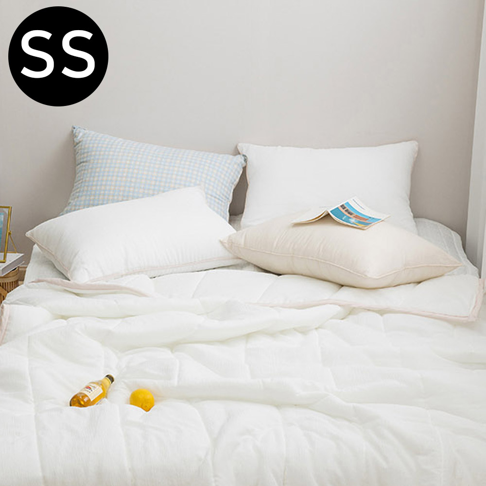 해피니 아이싱 스노우리플 여름 간절기 이불 베개커버세트 슈퍼싱글 SS (화이트) (베개솜 별매)