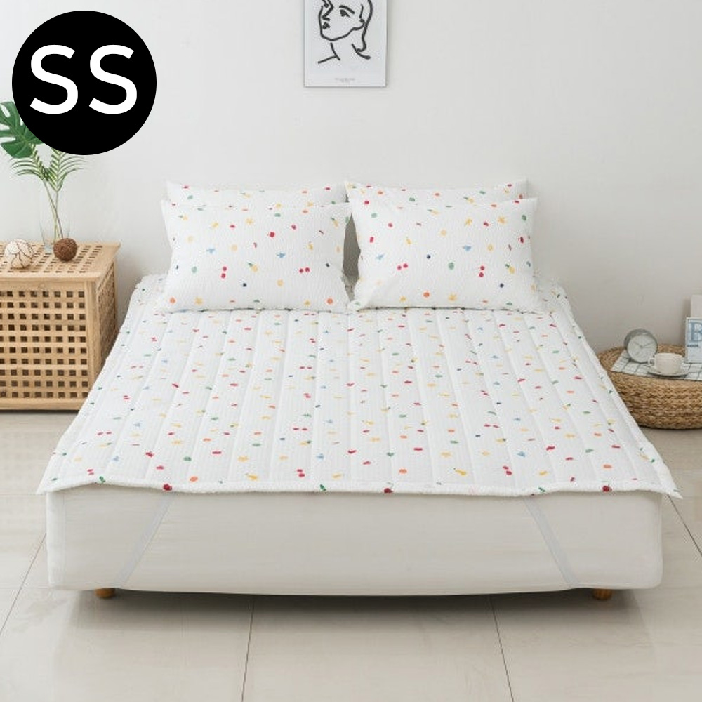 해피니 파인애플 여름 밴딩패드 슈퍼싱글 SS (화이트)