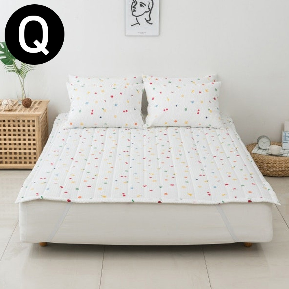 해피니 파인애플 여름 밴딩패드 퀸 Q (화이트)