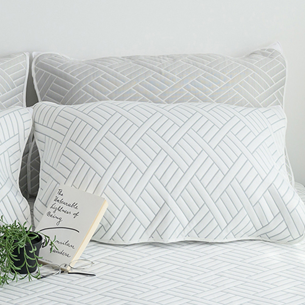 해피니 베개커버 듀라론 3중직 냉감 베개커버 50x70cm (화이트)