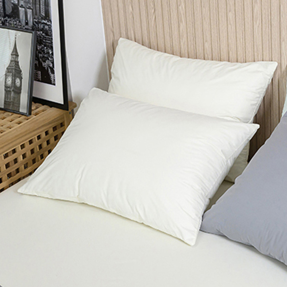 해피니 베개커버 숨쉬는 생활방수 50x70cm (크림) (베개솜 별매)