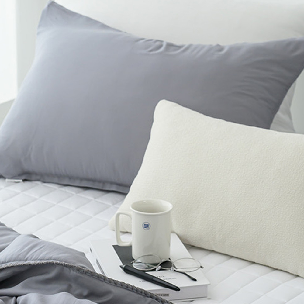 해피니 솜사탕 모달 베개커버 50x70cm (그레이) (베개솜 별매)