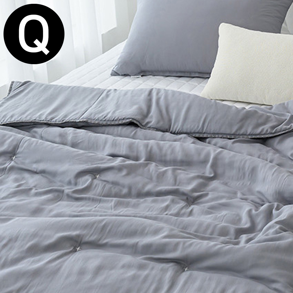 해피니 솜사탕 모달 옥수수 솜 간절기이불 퀸 Q (그레이)