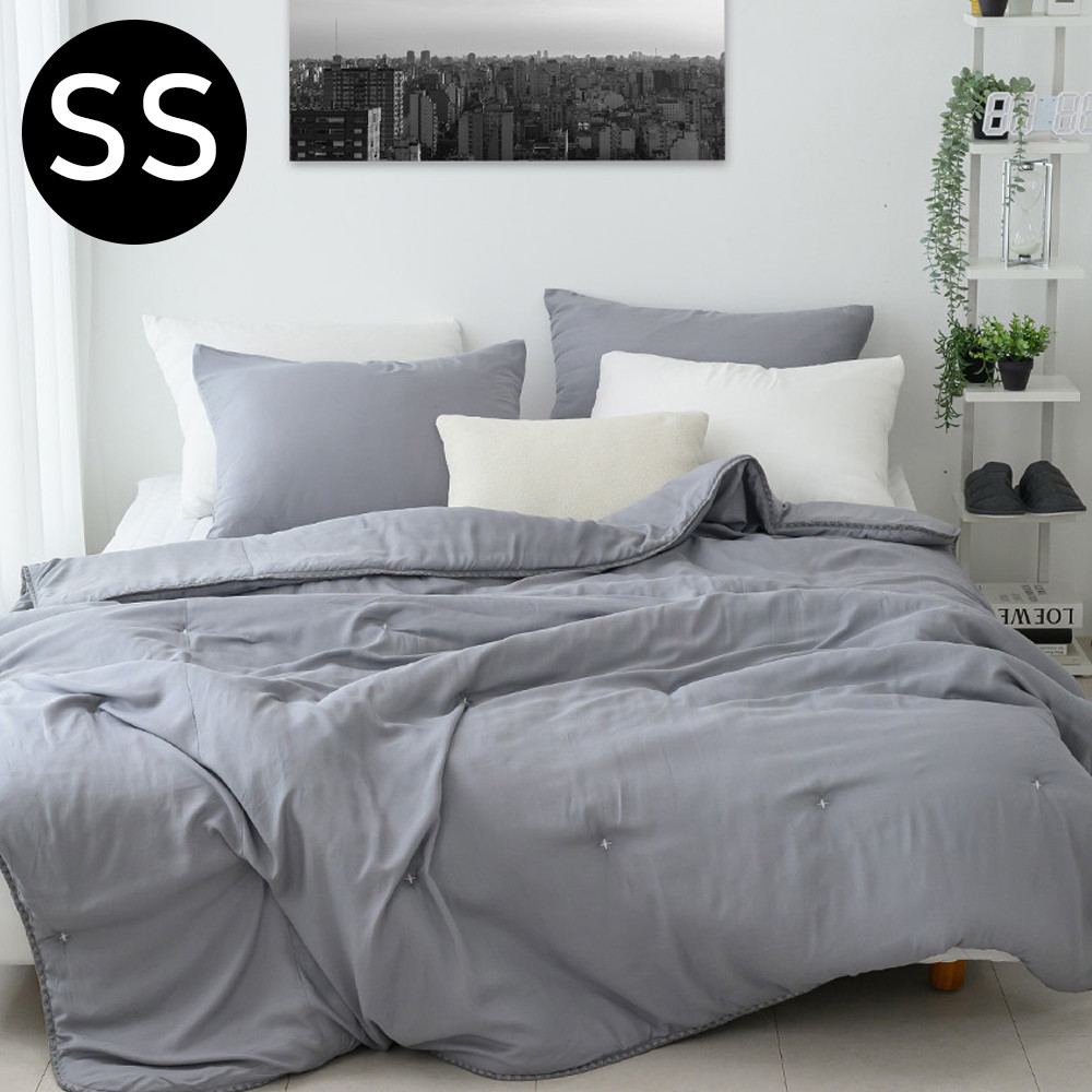 해피니 솜사탕 모달 옥수수 솜 간절기 이불 베개커버세트 슈퍼싱글 SS (그레이) (베개솜 별매)