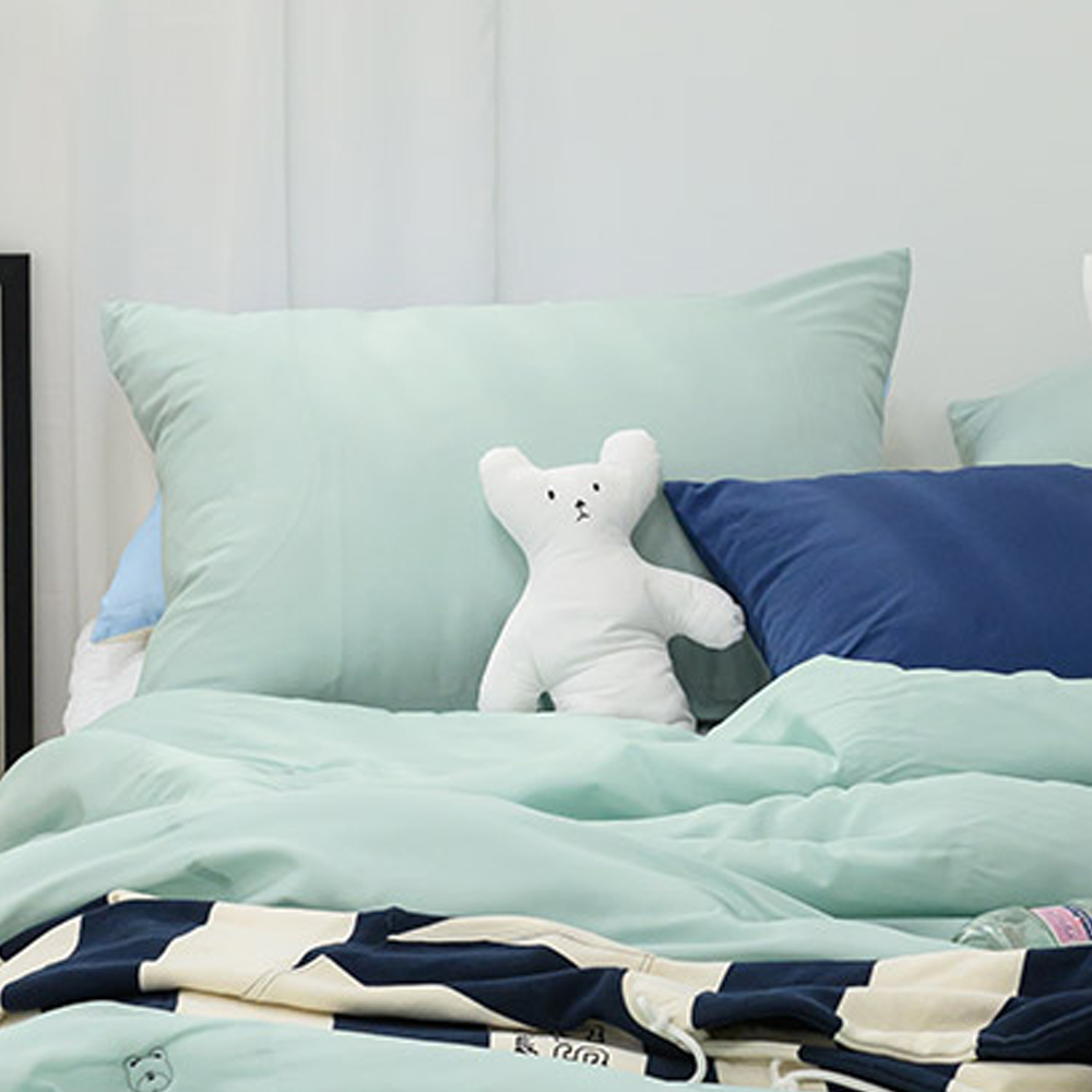 해피니 곰곰 모달 베개커버 50x70cm (민트)
