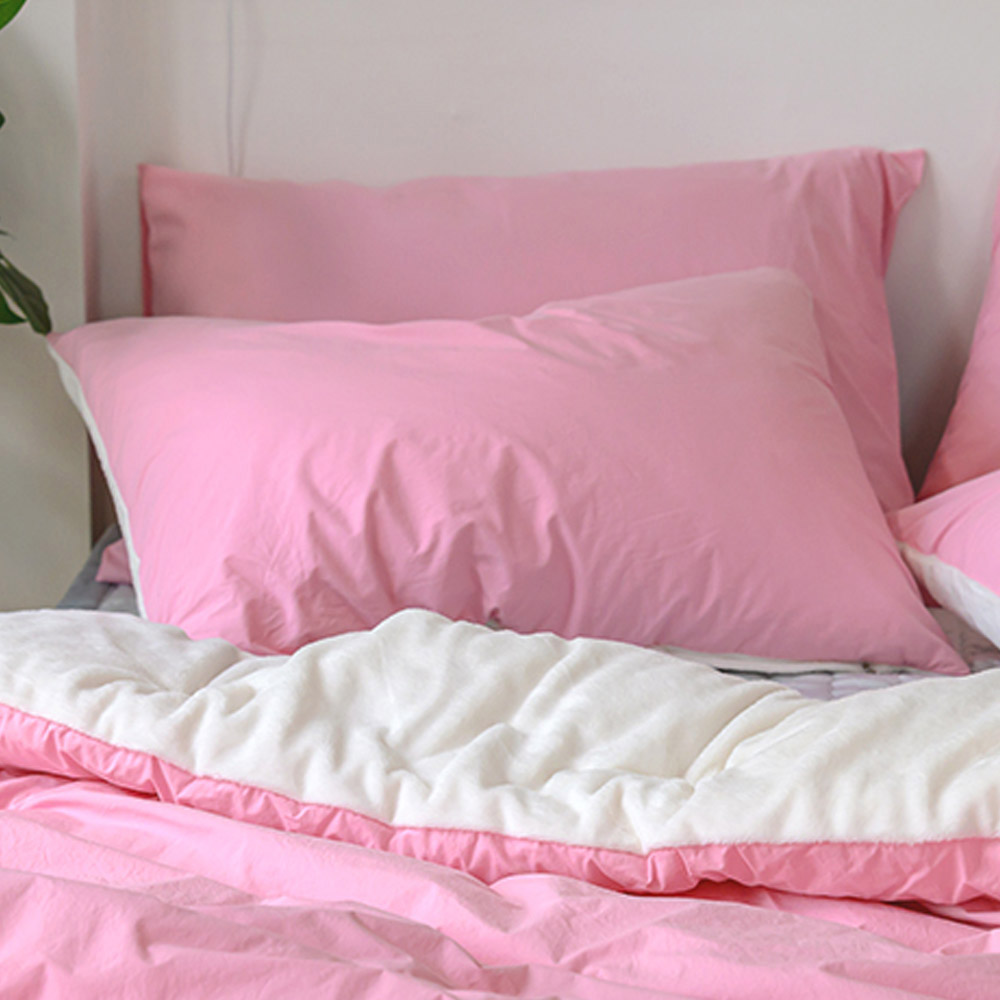 해피니 베개커버 here호텔 극세사 베개커버 50x70 (핑크) (베개솜 별매)