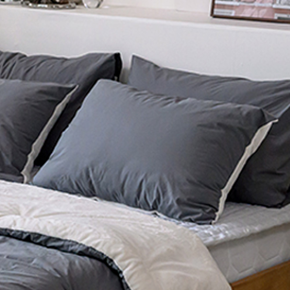 해피니 베개커버 here호텔 극세사 베개커버 50x70 (차콜) (베개솜 별매)