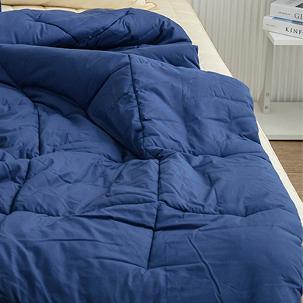 해피니 이불 샤이니 40수 순면 차렵이불 슈퍼싱글 SS (네이비)