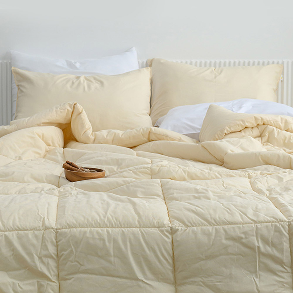 해피니 이불패드세트 샤이니 40수 순면 차렵이불 패드세트 슈퍼싱글 SS (베이지)