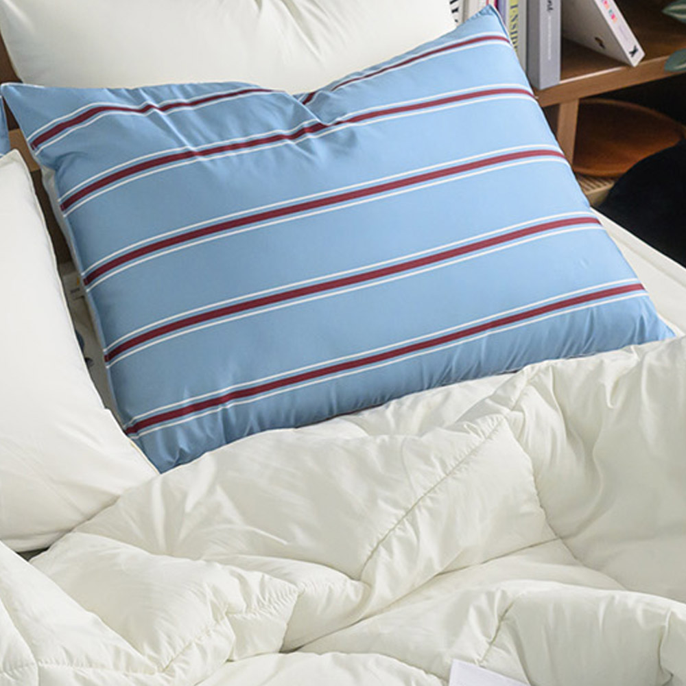 해피니 베개커버 레트로 시리즈 M2 베개 50x70 (블루) (베개솜 별매)