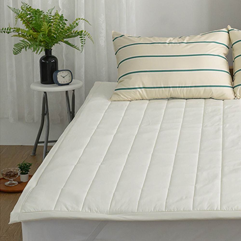 해피니 침대패드 레트로 시리즈 M2 밴딩 패드 슈퍼싱글 SS (크림)