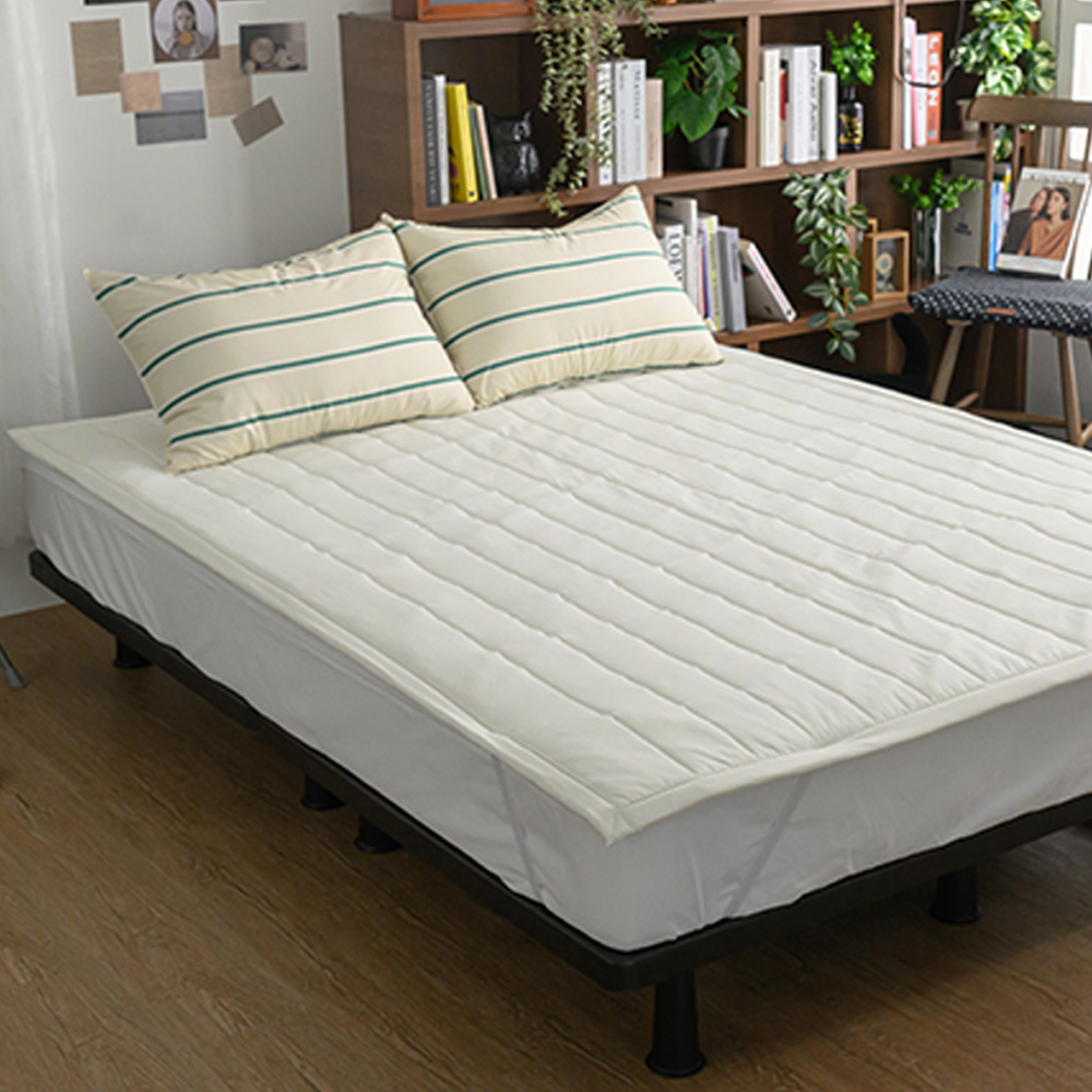 해피니 침대패드 레트로 시리즈 M2 밴딩 패드 퀸 Q (크림)