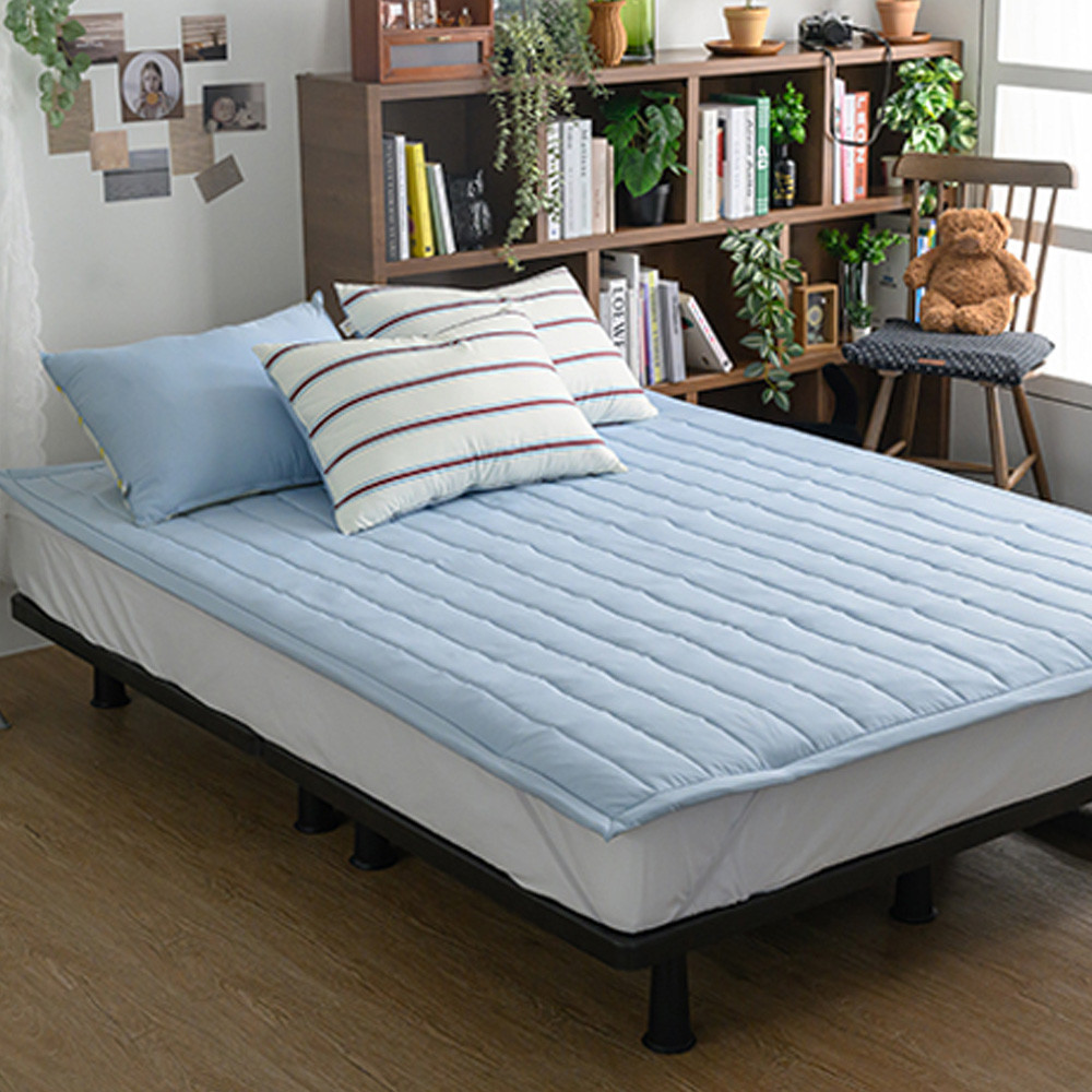 해피니 침대패드 레트로 시리즈 M2 밴딩 패드 퀸 Q (블루)