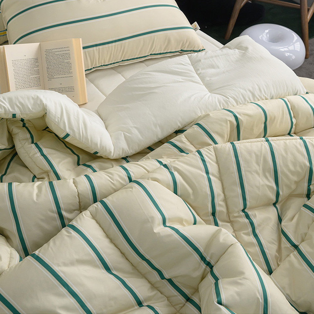 해피니 이불패드세트 레트로 시리즈 M2 차렵이불 슈퍼싱글 SS (그린) (패드 크림)