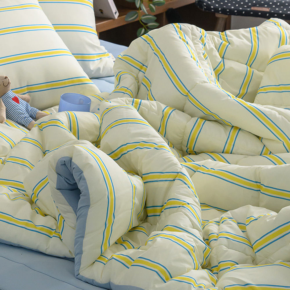 해피니 이불패드세트 레트로 시리즈 M2 차렵이불 퀸 Q (옐로우) (패드 블루)