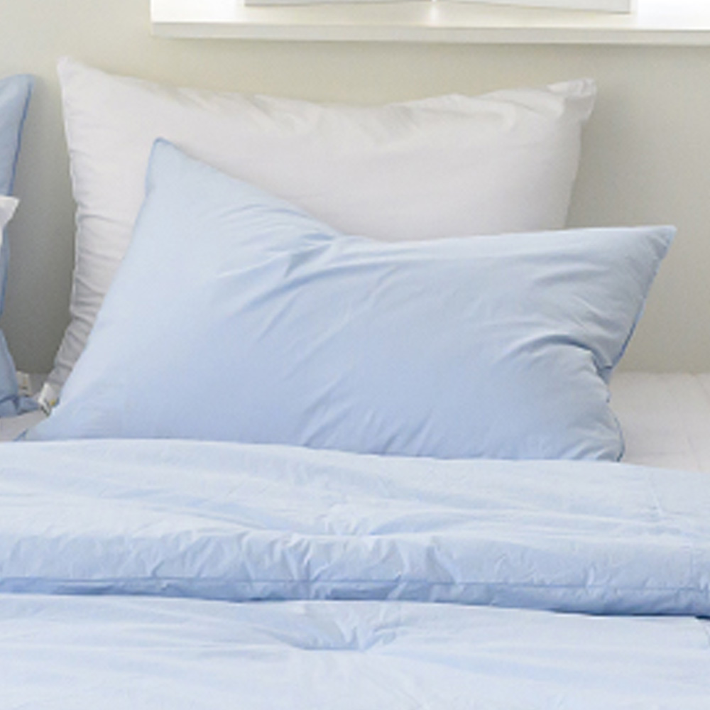 해피니 베개커버 here호텔 고밀도 60수 지퍼형 베게 50x70 (블루) (베개솜 별매)