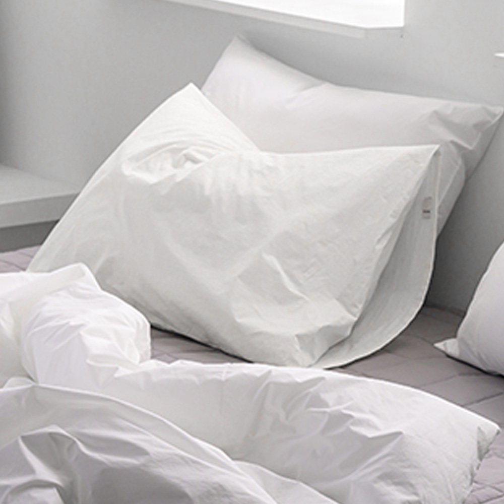 해피니 베개커버 here호텔 고밀도 60수 자루식 베개 50x70 (화이트) (베개솜 별매)