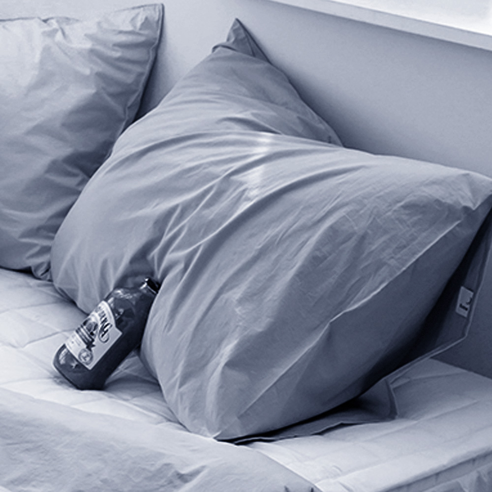 해피니 베개커버 here호텔 고밀도 60수 자루식 베개 50x70 (차콜) (베개솜 별매)