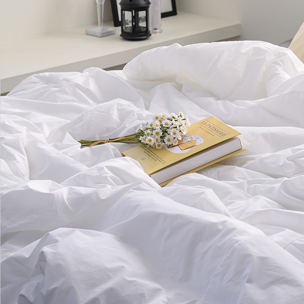 해피니 이불 here호텔 고밀도 60수 차렵이불 슈퍼싱글 SS (화이트)