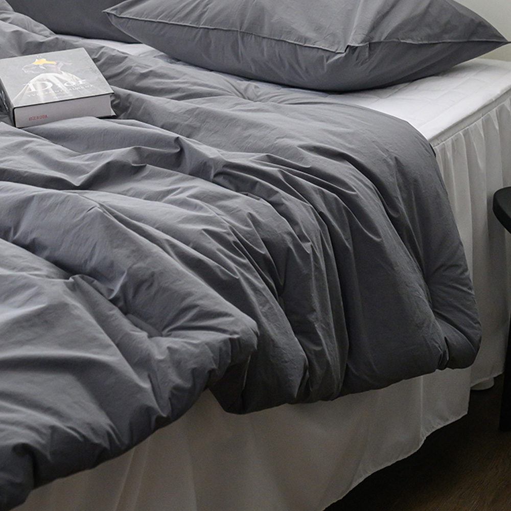 해피니 이불 here호텔 고밀도 60수 차렵이불 슈퍼싱글 SS (차콜)