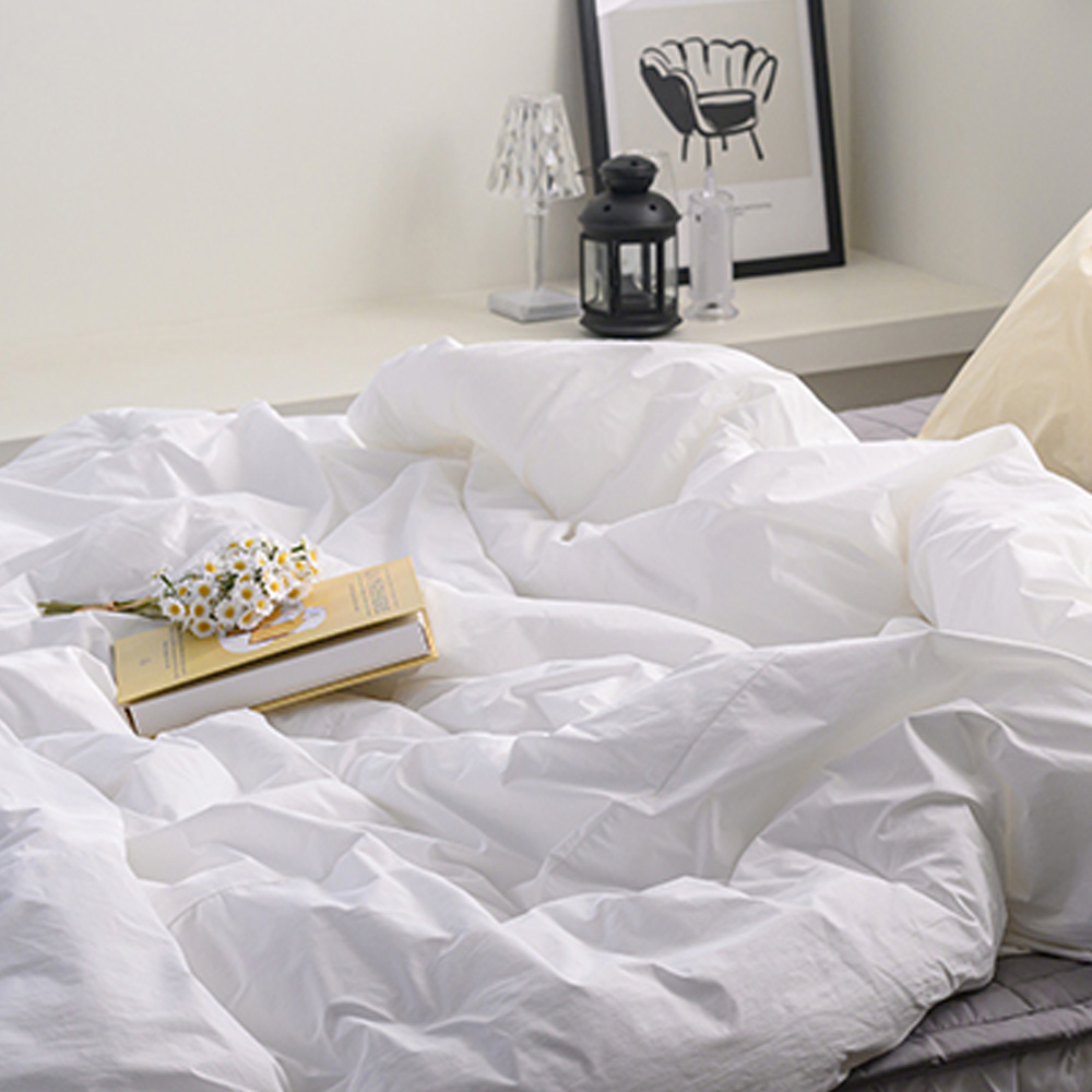 해피니 이불 here호텔 고밀도 60수 차렵이불 퀸 Q (화이트)