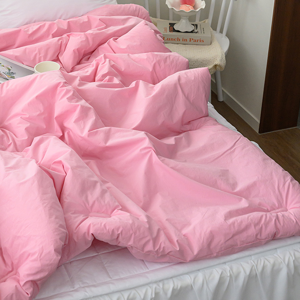 해피니 이불 here호텔 고밀도 60수 차렵이불 퀸 Q (핑크)