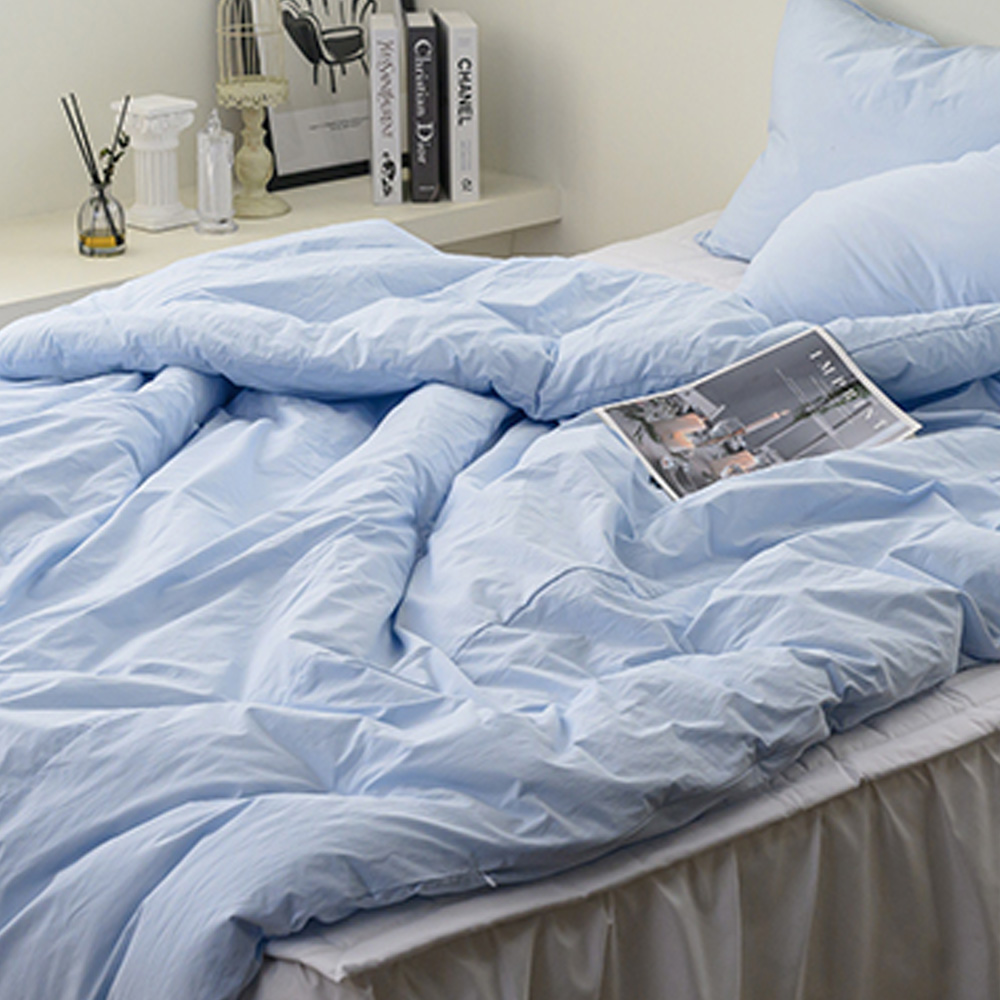 해피니 이불 here호텔 고밀도 60수 차렵이불 퀸 Q (블루)