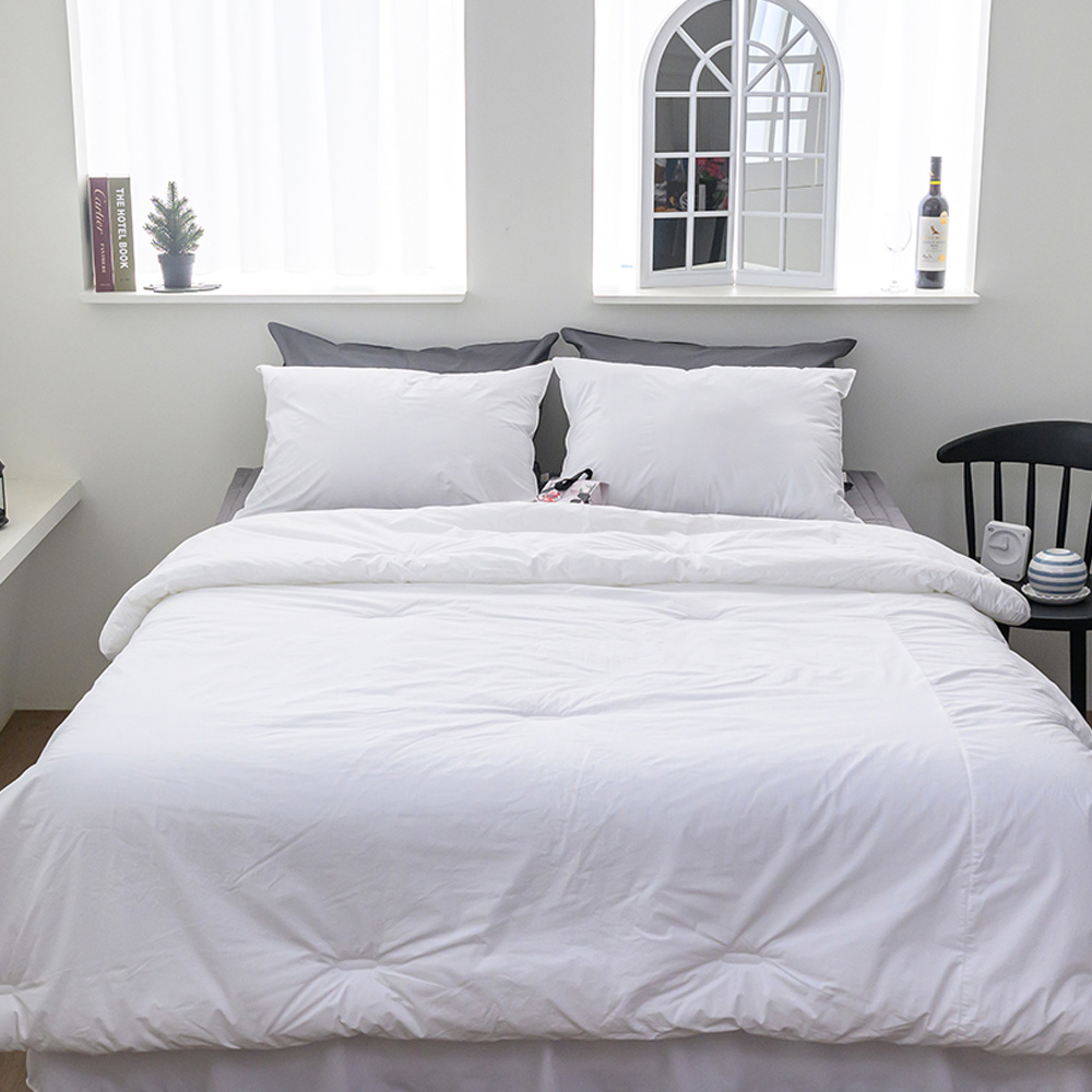 해피니 이불패드세트 here호텔 고밀도 60수 차렵이불 퀸 Q (화이트) (패드 샤이니화이트)