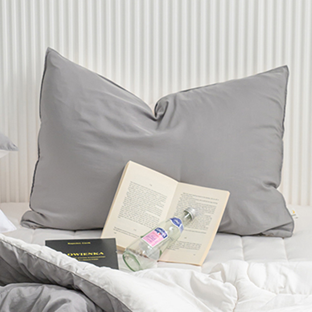 해피니 베개커버 클린 마이크로 모달 베개 50x70 (그레이) (베개솜 별매)