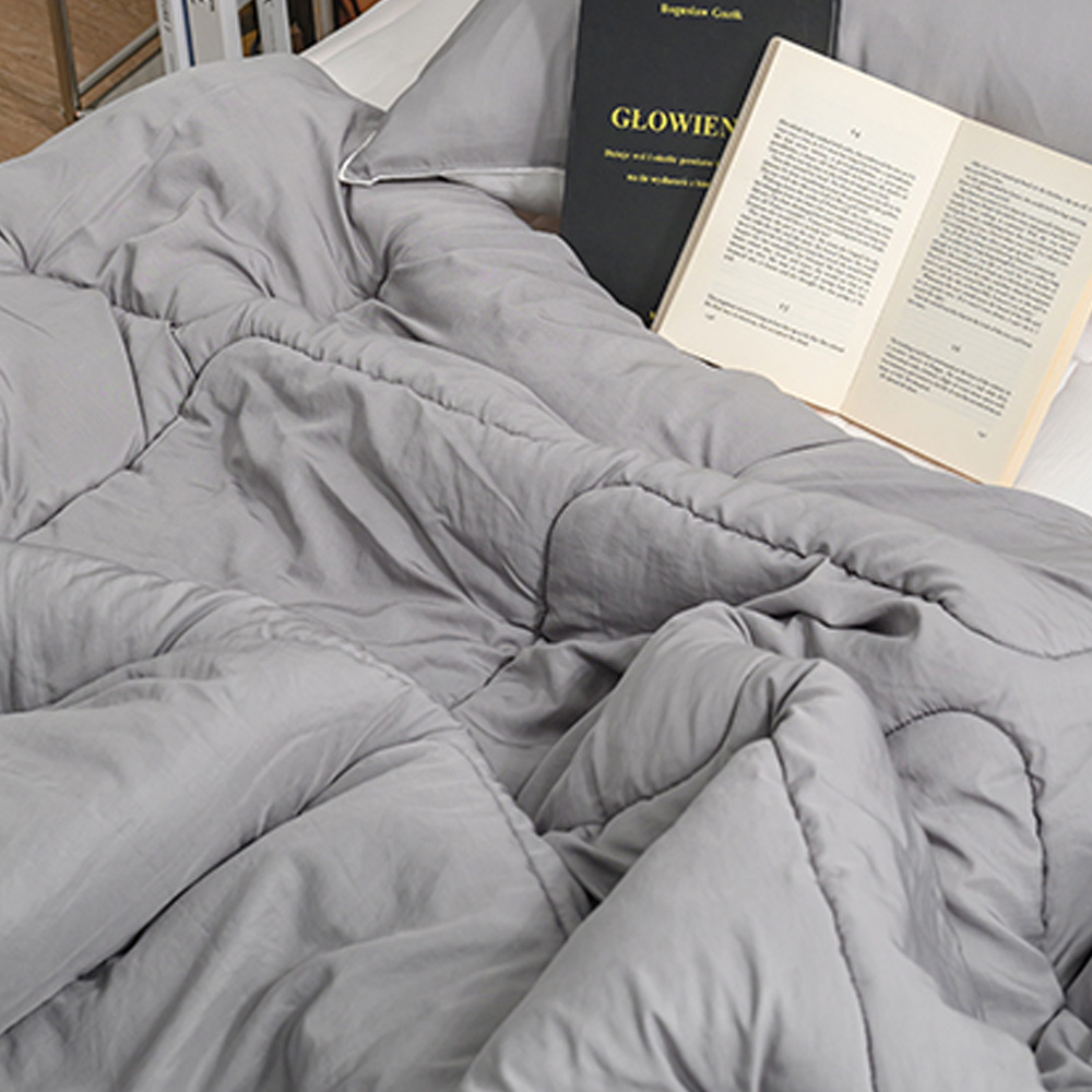 해피니 이불 클린 마이크로 모달 차렵이불 슈퍼싱글 SS (그레이)