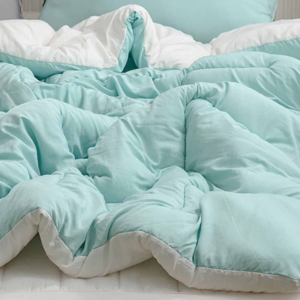 해피니 이불 클린 마이크로 모달 차렵이불 퀸 Q (민트)