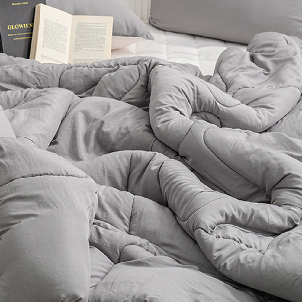 해피니 이불 클린 마이크로 모달 차렵이불 퀸 Q (그레이)