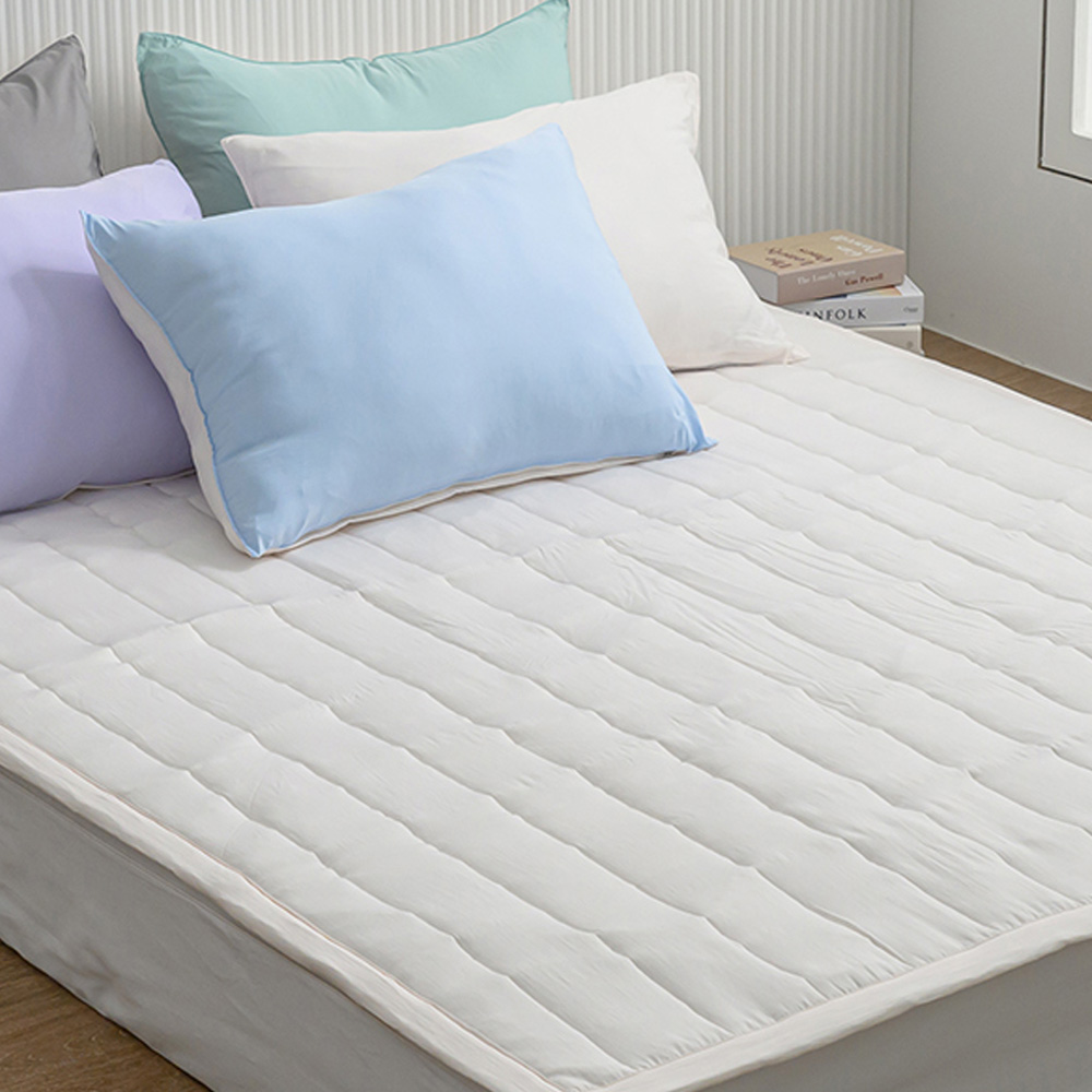 해피니 침대패드 클린 마이크로 모달 밴딩 패드 퀸 Q (크림)