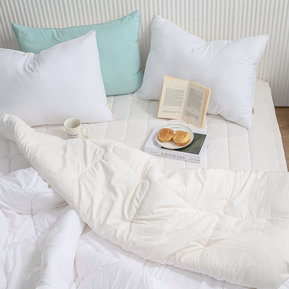 해피니 이불패드세트 클린 마이크로 모달 차렵이불 패드세트 퀸 Q (화이트)