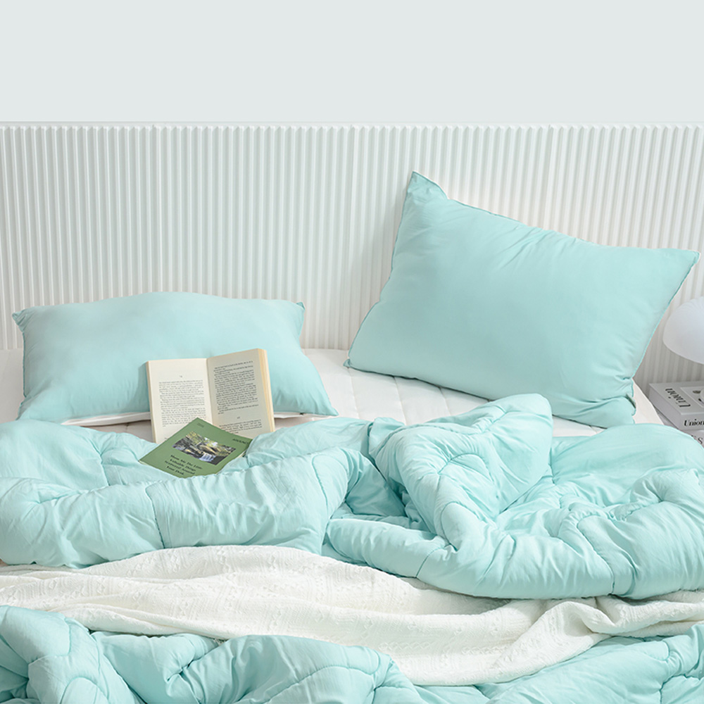 해피니 이불패드세트 클린 마이크로 모달 차렵이불 패드세트 퀸 Q (민트)