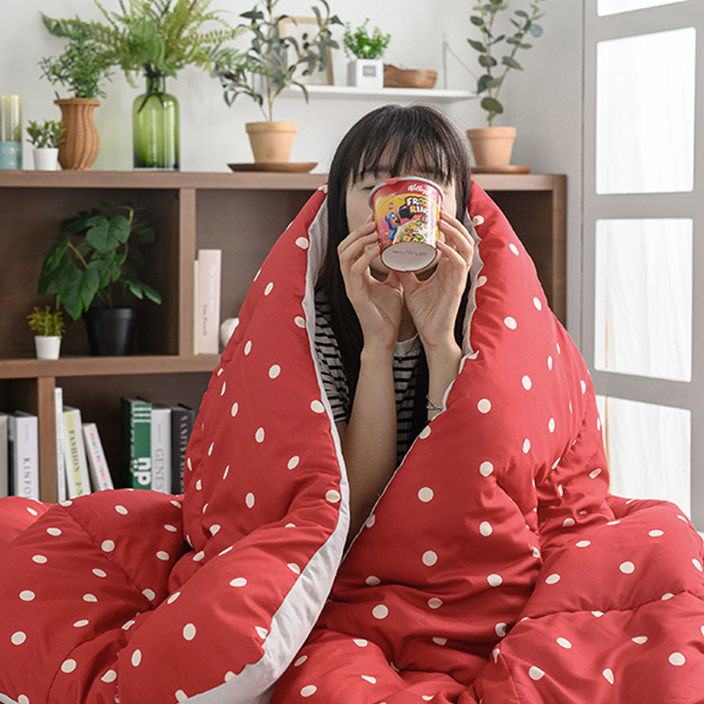 해피니 이불 도트 세미마이크로 차렵이불 슈퍼싱글 SS (레드)