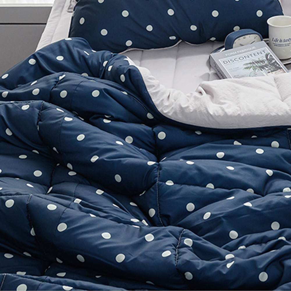 해피니 이불 도트 세미마이크로 차렵이불 슈퍼싱글 SS (네이비)
