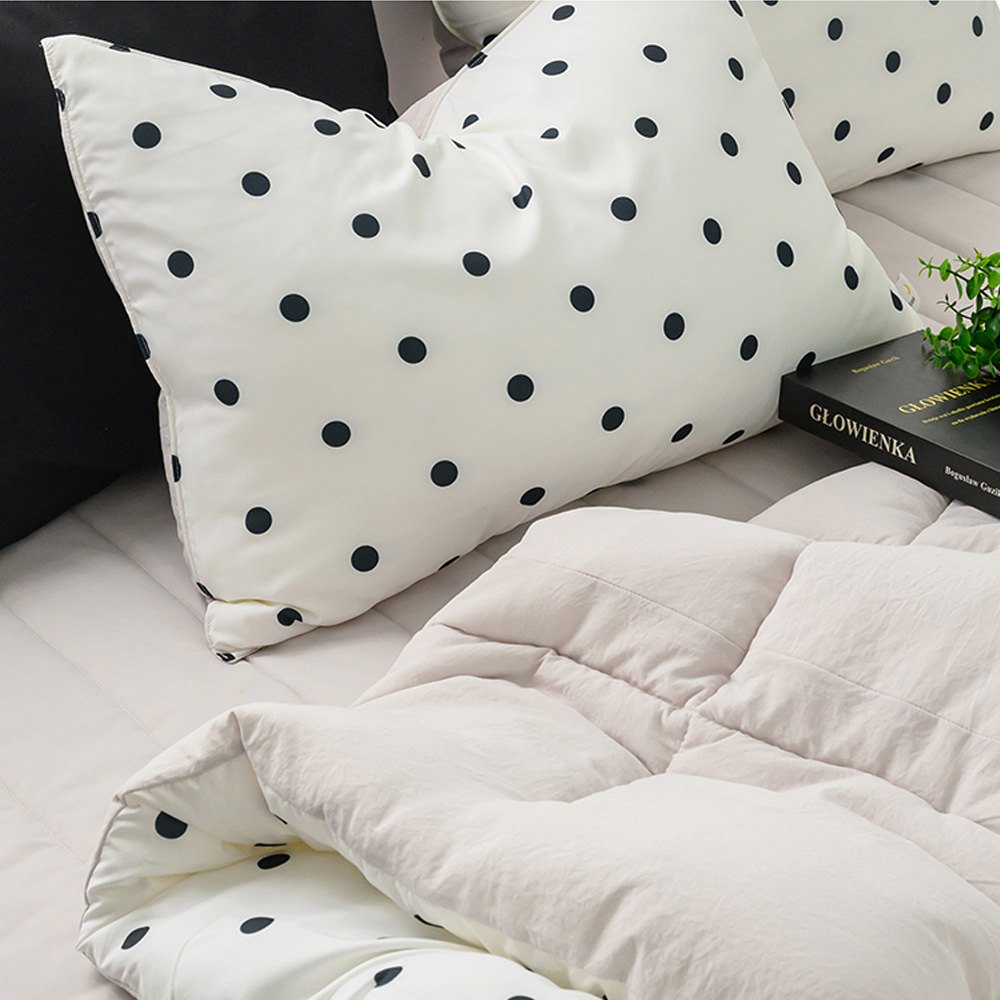 해피니 이불패드세트 도트 세미마이크로 차렵이불 슈퍼싱글 SS (베이지) 브로이 패드 (베이지)