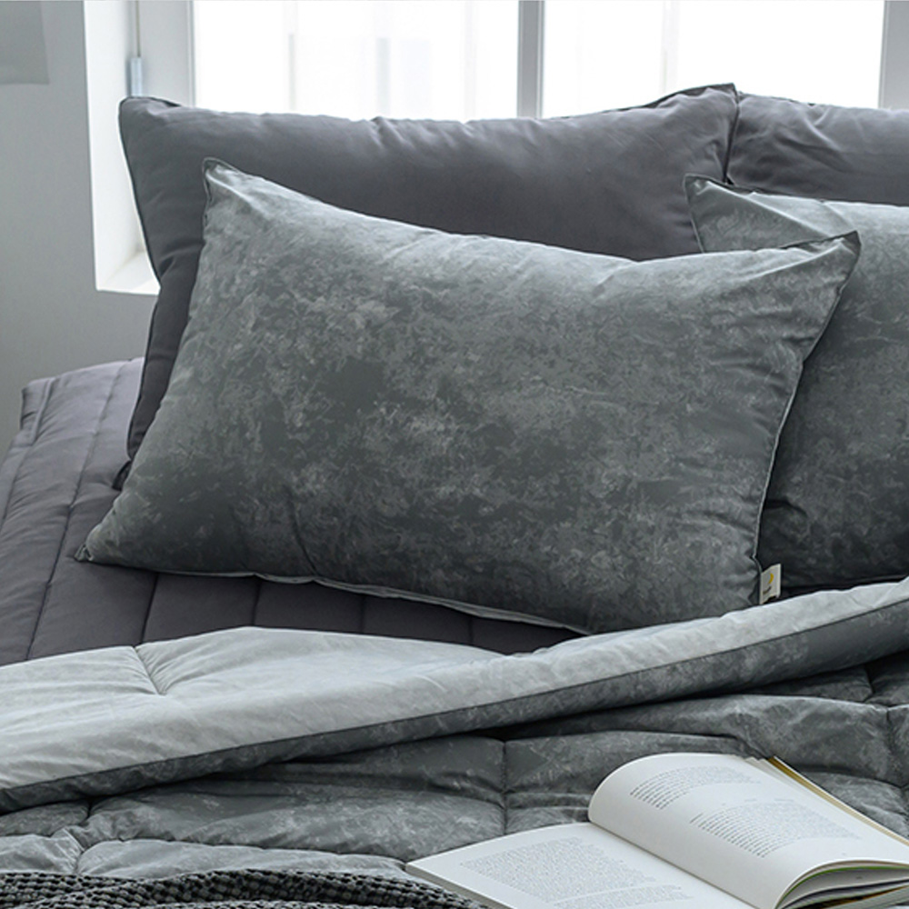 해피니 베개커버 마블 M2 베개 50x70 (차콜) (베개솜 별매)