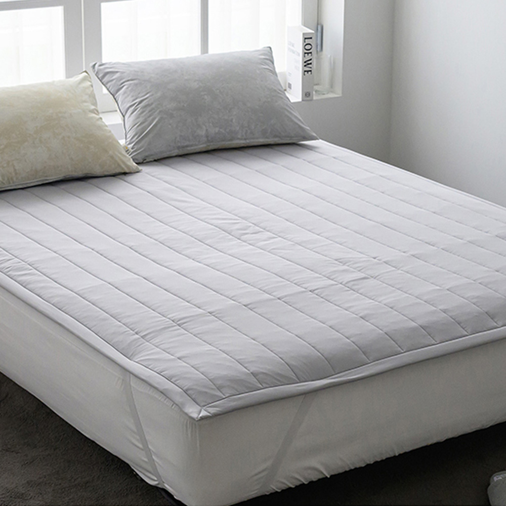 해피니 침대패드 마블 M2 밴딩 패드 퀸 Q (연그레이)