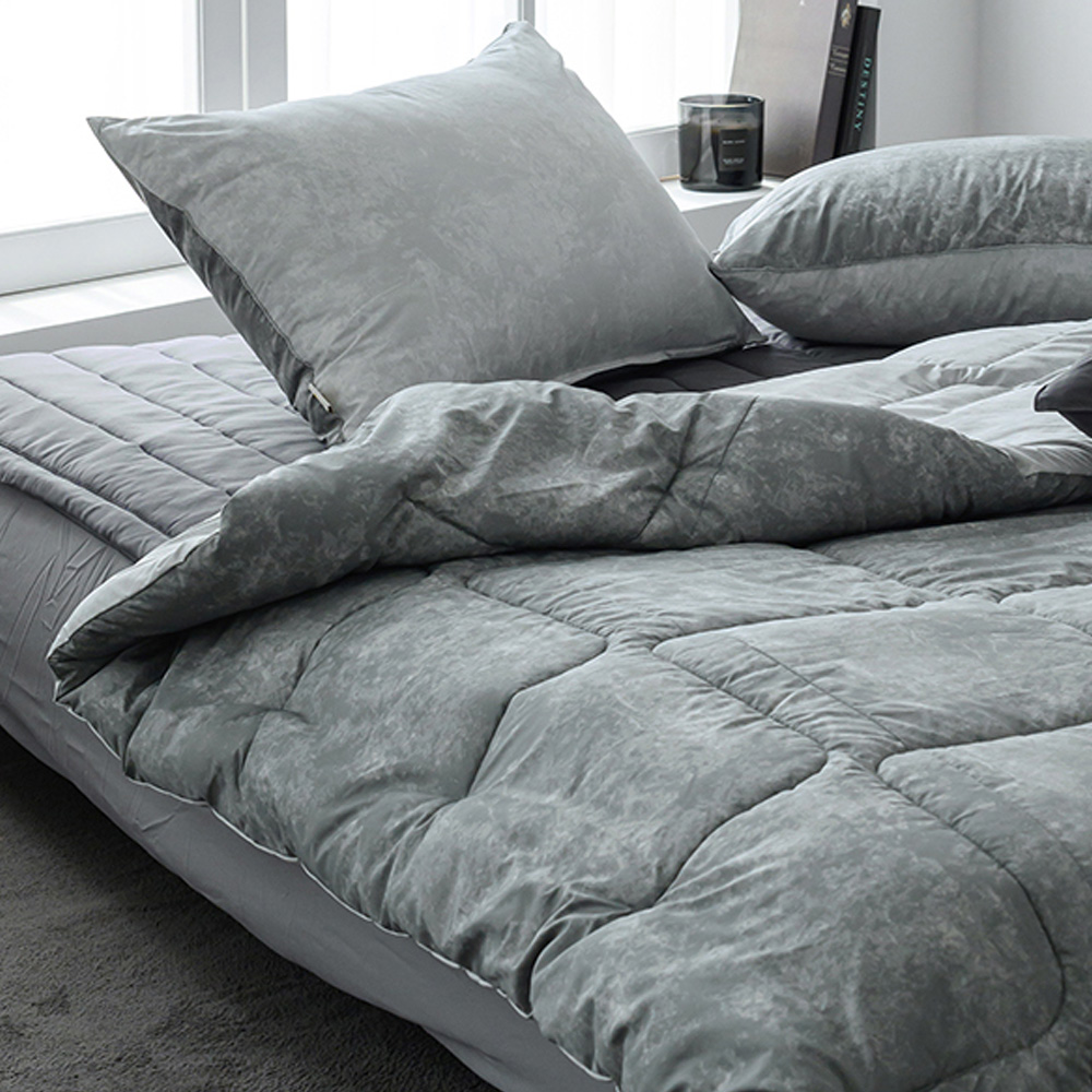 해피니 이불베개세트 마블 M2 차렵이불 베개커버 세트 슈퍼싱글 SS (차콜) (베개솜 별매)