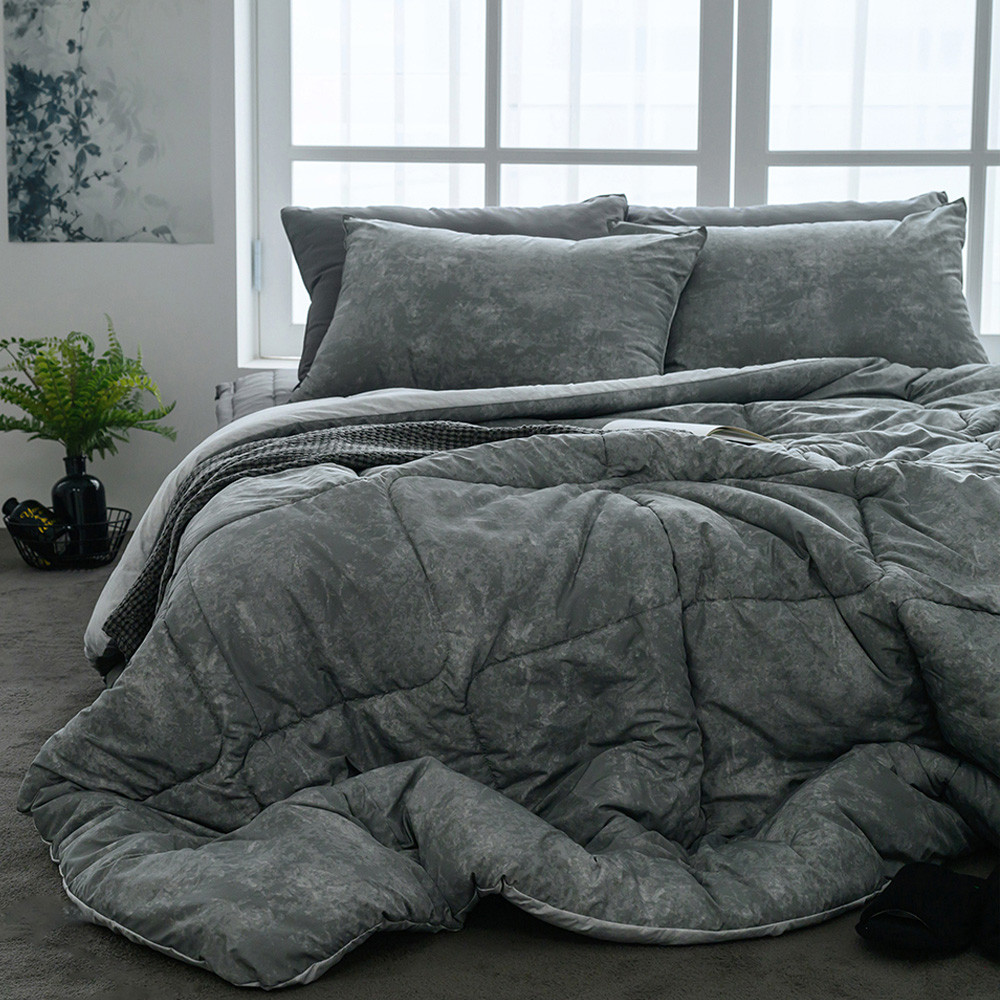 해피니 이불베개세트 마블 M2 차렵이불 베개커버 세트 퀸 Q (차콜) (베개솜 별매)