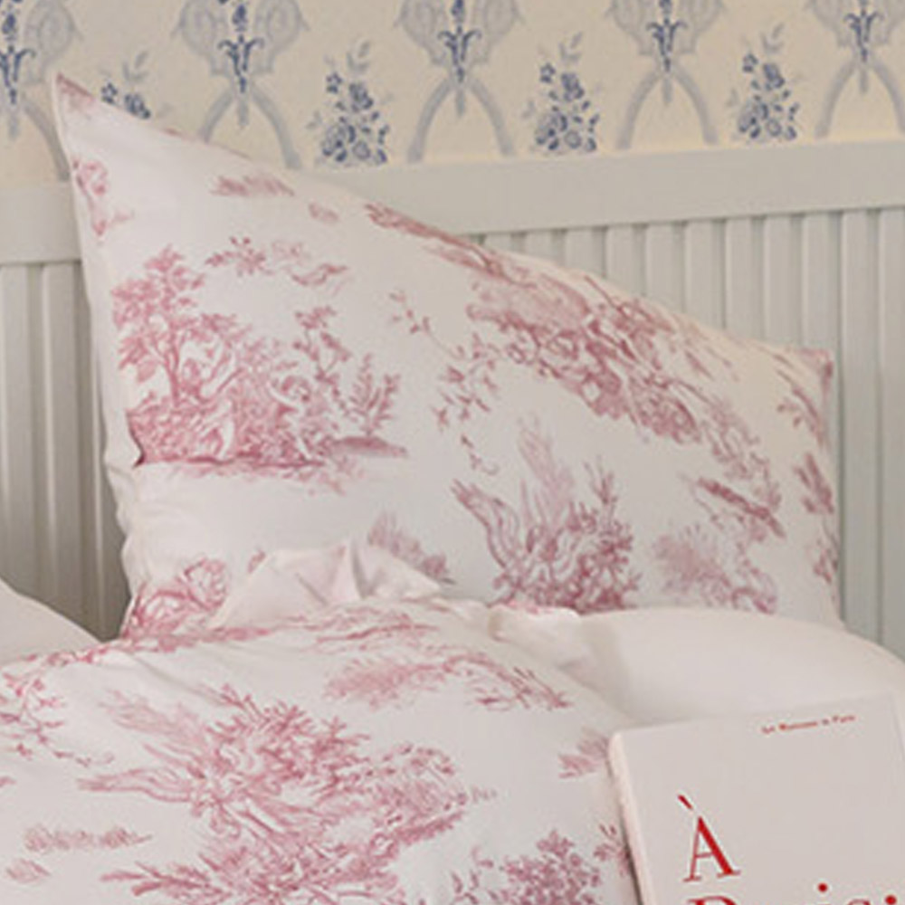 해피니 베개커버 디오레 30수 광목 베개 50x70 (핑크) (베개솜 별매)