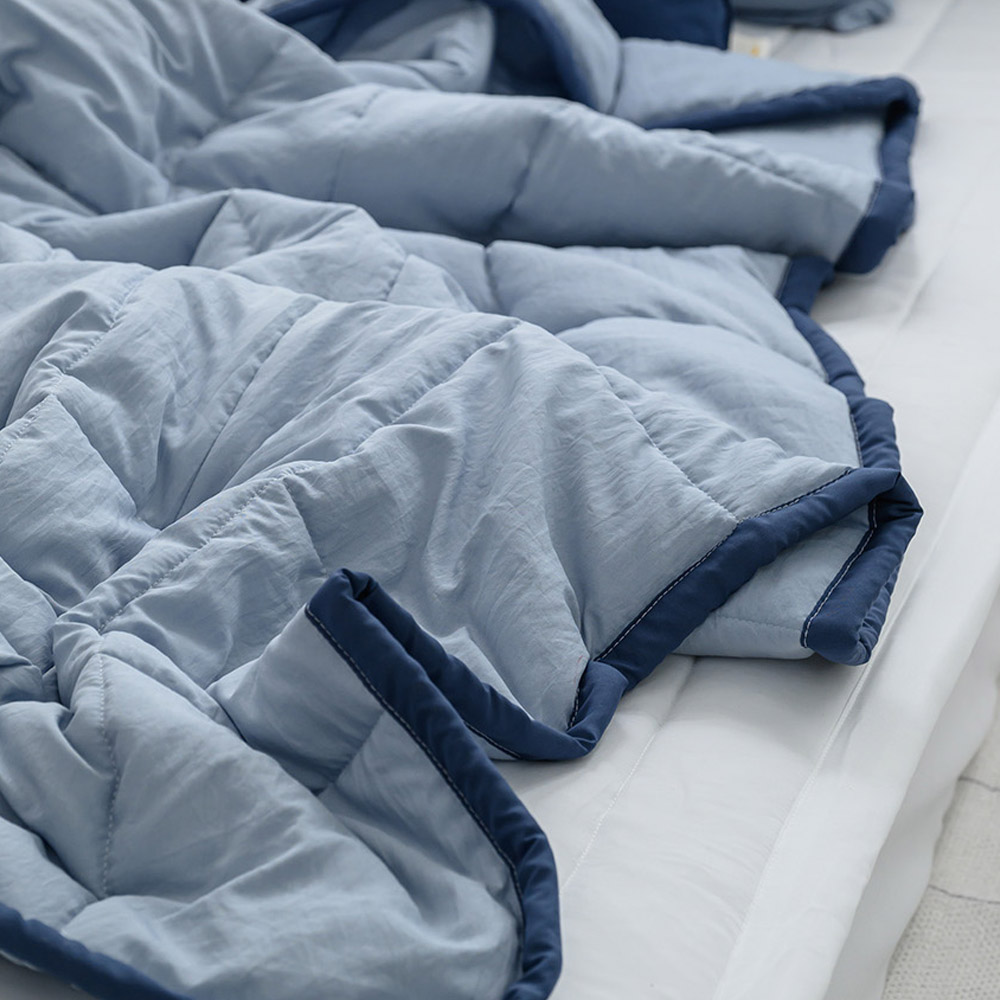 해피니 이불 데일리 리버서블2 간절기 이불 슈퍼싱글 SS (블루)