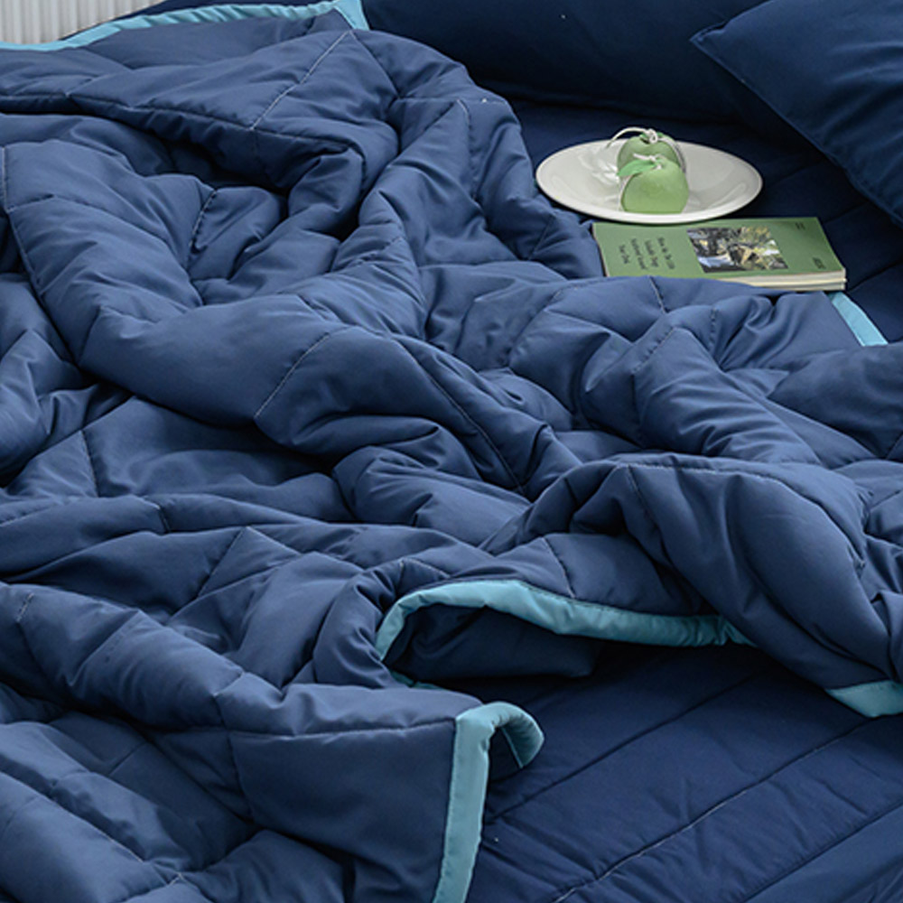 해피니 이불 데일리 리버서블2 간절기 이불 퀸 Q (네이비)