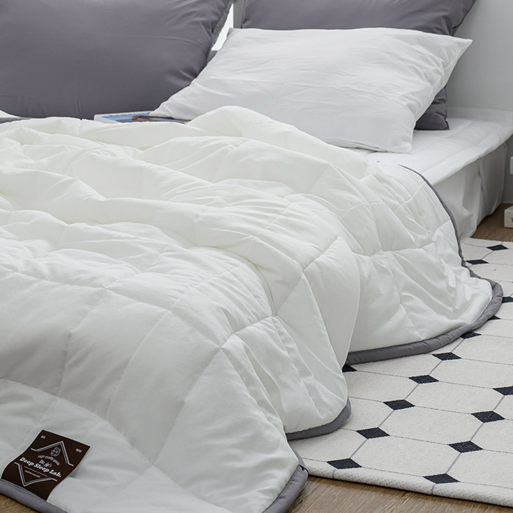 해피니 이불베개세트 데일리 리버서블2 간절기 이불 베개커버 세트 퀸 Q (화이트) (베개솜 별매)