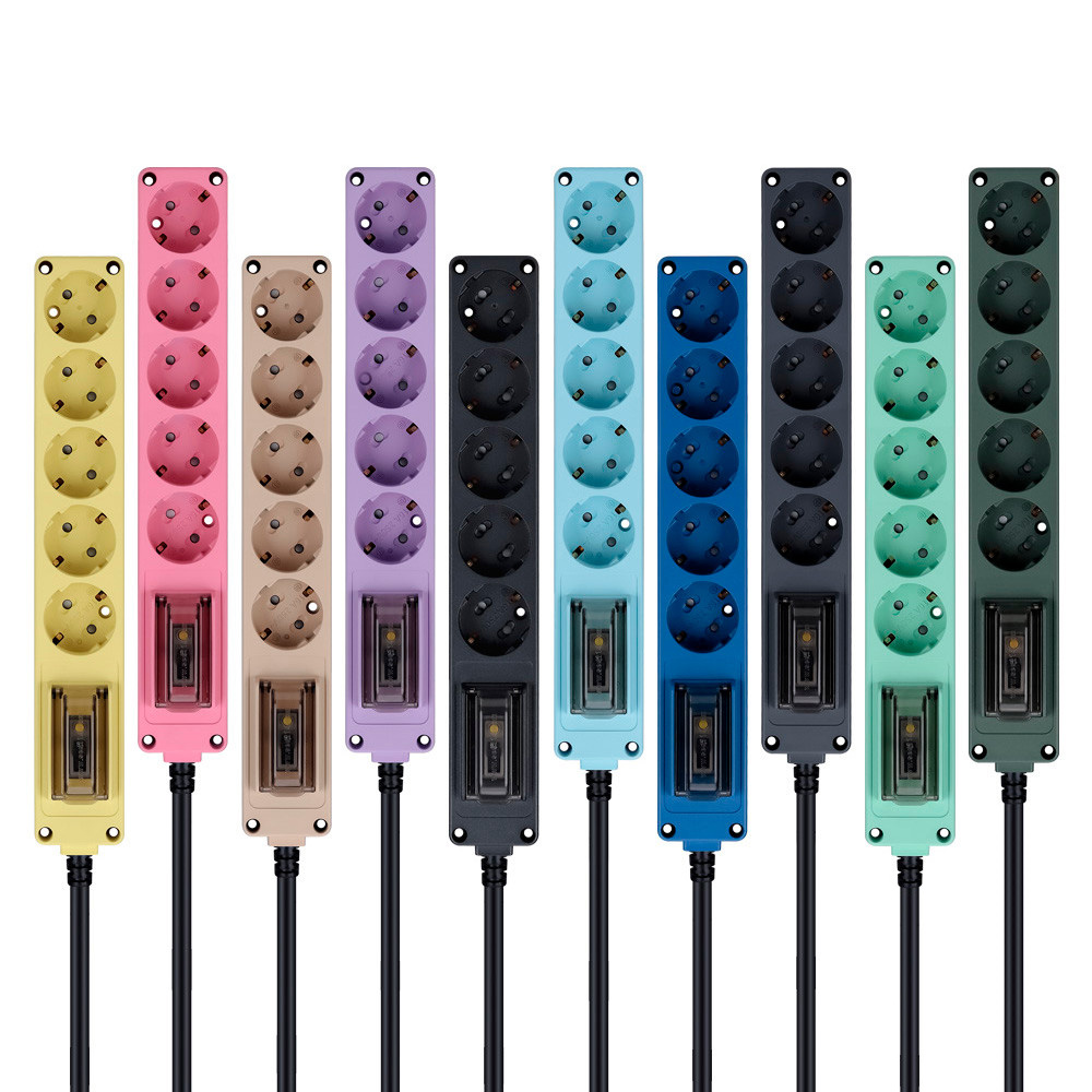 현대일렉트릭 멀티탭 오브제 고용량 누전차단 멀티코드 콘센트 5구 1.5M (택1)